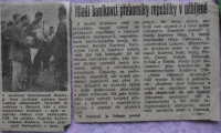 Article describing the success of the volleyball team led by Ladislav Kváča at the national championship (1958)