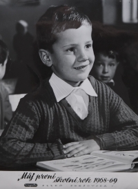 Jaromír Mergl in first grade, 1968