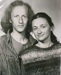 Beatrice Landovská with her partner J. H. Krchovský in the 1980s