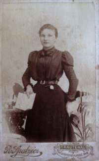 Jiří Voženílek's grandmother, Mrs. Doležalová, in Kolín.