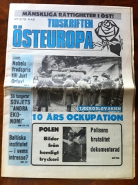 The Eastern European Solidarity Committee's quarterly magazine, Tidskriften Östeuropa, later renamed Östeuropa Solidarity. (1978)