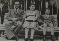 Peter Rehák Jr. with his parents