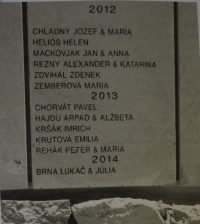 Memorial plaque in the Alley of the Righteous in Yad Vashem in Jerusalem