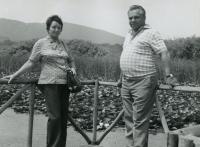 In Bulgaria with her last husband Valentin Staroba, 1976