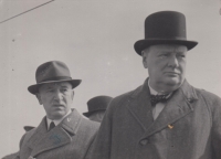Edvard Beneš and Winston Churchill, from the archive of father-in-law Vladimír Frajt