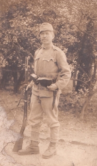 František Steffl, grandfather of Maria Šimánková, 1914–1918