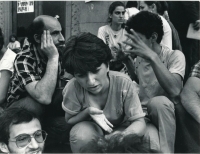 In 1988, on the steps of the Theater Square (now Liberty Square), which became the main location for the rallies