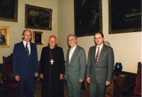 Korec, Čarnogurský, Mikloško u kardinála Tomáška 1986