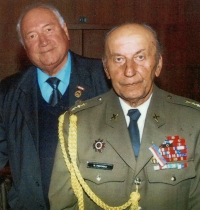 Michal Virák with his decorated father