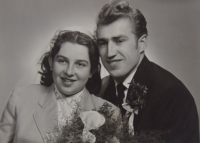 Milada and Antonín Pavelkas' wedding, 1959