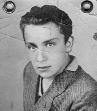Ladislav Tomas as a seventeen-year-old student of the Secondary Technical School of Electrical Engineering in Prague, Panská Street