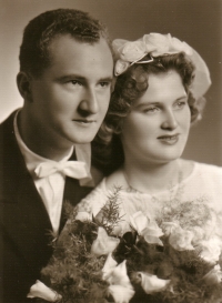 Jiří Voženílek's wedding in Liberec in 1959.