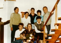 Jiří Voženílek and his family in the 1990's