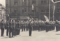 Prezident Edvard Beneš během oslav konce druhé světové války v Plzni, 15. června 1945