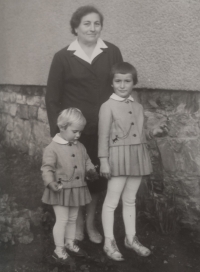 Maternal grandmother with granddaughters Květa and Irena