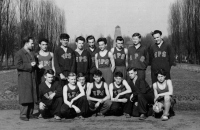 Milan Černín (first row second from the left) / Ostrava / the early 1950s 