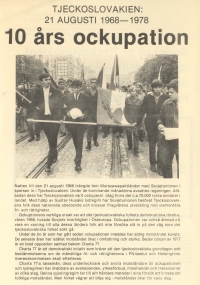 Flyer at a demonstration in Stockholm on the 10th anniversary of the invasion. (1978)