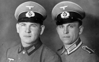 Cousins of the witness's mother, Franz (right) and Alfréd as Wehrmacht soldiers. Franz fell in 1941 on the Russian front