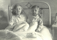 Věra with her brother Ladislav, around 1945