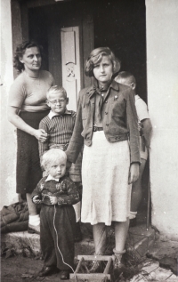 Věra Kroutilová Urbanová, mother of the two youngest children Vladimír and Miloš, 1951