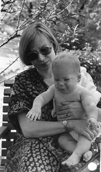 With her first son, Jan Kašpar, 1979