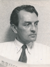 Brigitte's father Karl Rust as editor of the "Freie Presse" newspaper in Giessen, ca. 1950