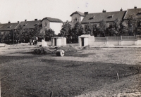 Construction of the Lidový dům in Karlov, circa 1930