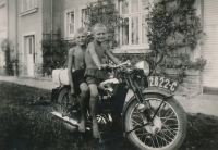 Josef and Mirek (on the motorbike in the front) Nečeks, circa 1937