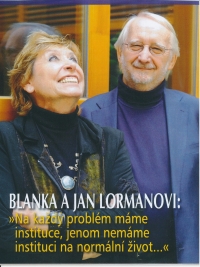 Jan Lorman s manželkou Blankou, po roce 2000