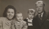 The Černý family. From left, mother, Marie, her brother Čeněk, father, circa 1950