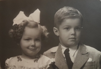 Marie with her brother