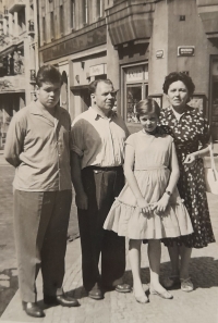 The Černý family in Opletalova Street in Prague, after brother Čeněk successfully passed his school exams