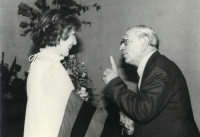 Otec Ladislav Urban se zpěvačkou Ljubou Hermanovou, 1983