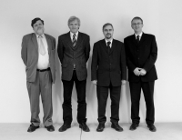 Management of the Prague Conservatory on the occasion of the bicentenary of the school in 2008 (from left: Eduard Douša, Aleš Kaňka, Pavel Trojan, Ladislav Horák)