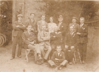 František Juřena in the municipal council - standing second from the right