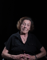 Witness Jarmila Gajová in the Memory of Nations studio in 2023