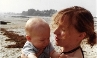 In summer with her son, Marek, 1982 
