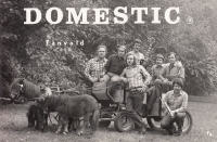 The witness (second from the left) with Domestic, 1980s