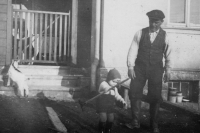 Jiří Lejsek with grandfather Ludvík Hásek, 1940s