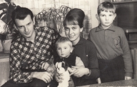 Rodina Möckelových, manžel Herbert, Renata a synové Herbert a Roland, 70. léta