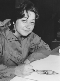 Olga Vychodilová while working
