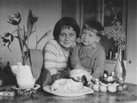 Olga Vychodilová with her brother Oldřich