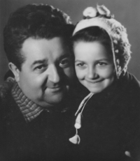 Olga Vychodilová with her father Oldřich