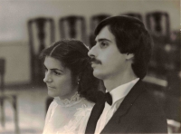Pavel Trojan and Anna (née Škodáčková), wedding photo, 1984