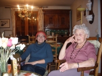 Her mother, Monique Ducreux, on the right, with her daughter-in-law, Vanessa, Christmas 2010 

