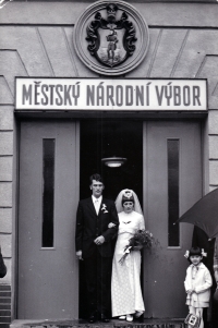 Ludmila Jahnová with her husband Petr Jahn / 1972