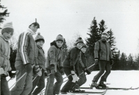 As a ski instructor, 1980s