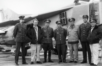 From left: technician Ladislav Zasadil and commander of the České Budějovice squadron František Skalický with Soviet officers, USSR training centre Kazakhstan, second half of the 1970s