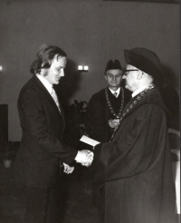 Graduation ceremony of Antonín Zelinka