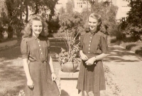 Marie Sturt at the age of sixteen and her sister Marie on the left